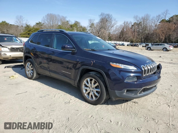 2016 Jeep Cherokee Limited with VIN 1C4PJMDB7GW271112, listed as a Copart auction lot 48150945 with 75,921 mi miles and Salvage Title. Bid and sale history available at DreamBid. Image 4.