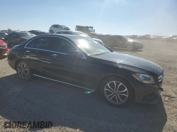 2018 Mercedes-Benz C 300 with VIN 55SWF4JB7JU249204, listed as a Copart auction lot 46853745 with 191,343 mi miles and Salvage title. Bid and sale history available at DreamBid. Image 4.