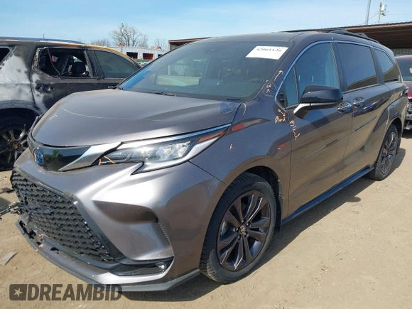 2022 Toyota Sienna XSE with VIN 5TDXRKEC2NS108482, listed as a IAAI auction lot 42061126 with 47,915 mi miles and . Bid and sale history available at DreamBid. Image 2.