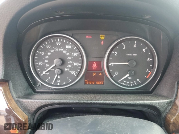 2007 BMW 3 Series 328i with VIN WBAVC53567FZ73244, listed as a Copart auction lot 45507755 with 151,910 mi miles and Salvage Title. Bid and sale history available at carsss.com. Image 9.