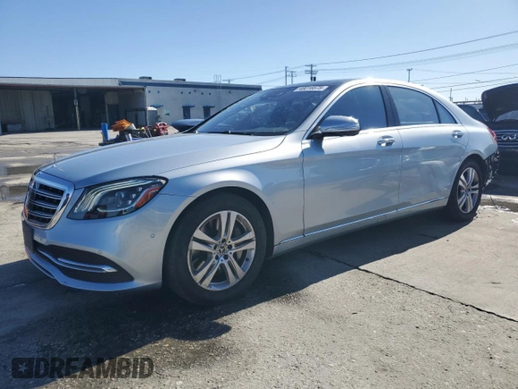 2018 Mercedes-Benz S 450 with VIN WDDUG6GB4JA407506, listed as a Copart auction lot 48018575 with 76,049 mi miles and Salvage Title. Bid and sale history available at carsss.com. Image 1.