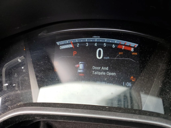 2018 Honda CR-V EX-L with VIN 2HKRW2H89JH698317, listed as a Copart auction lot 46048445 with 91,021 mi miles and Salvage Title. Bid and sale history available at carsss.com. Image 9.