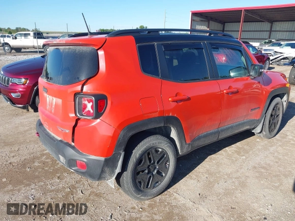 2018 Jeep Renegade Trailhawk z VIN ZACCJBCB6JPH44846, wystawiony jako IAAI lot #42320847 z przebiegiem 103 004 mil mil oraz . Historia ofert i sprzedaży dostępna na DreamBid. Obrazek 4.