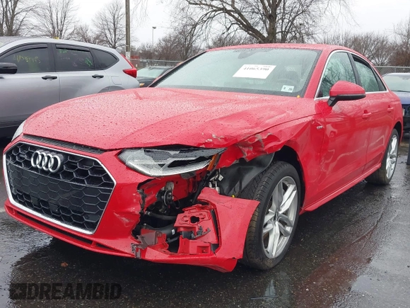 2021 Audi A4 S line Premium with VIN WAUDAAF45MA030185, listed as a IAAI auction lot 41065390 with Not Provided miles and . Bid and sale history available at DreamBid. Image 2.
