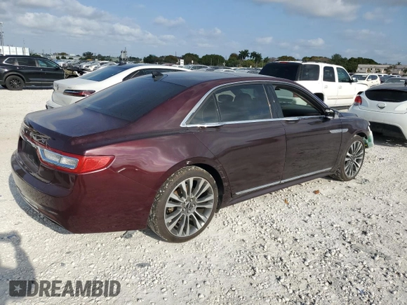 2019 Lincoln Continental Select with VIN 1LN6L9TK8K5600303, listed as a Copart auction lot 51618845 with 35,511 mi miles and Salvage Title. Bid and sale history available at carsss.com. Image 3.