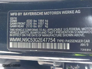 2016 MINI Cooper Clubman S with VIN WMWLN9C53G2E47754, listed as a IAAI auction lot 41893769 with 67,654 mi miles. Bid and sale history available at carsss.com. Image 9.