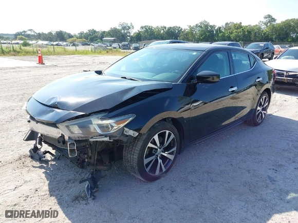 2017 Nissan Maxima SV with VIN 1N4AA6AP6HC395723, listed as a IAAI auction lot 40142574 with 133,307 mi miles. Bid and sale history available at carsss.com. Image 2.