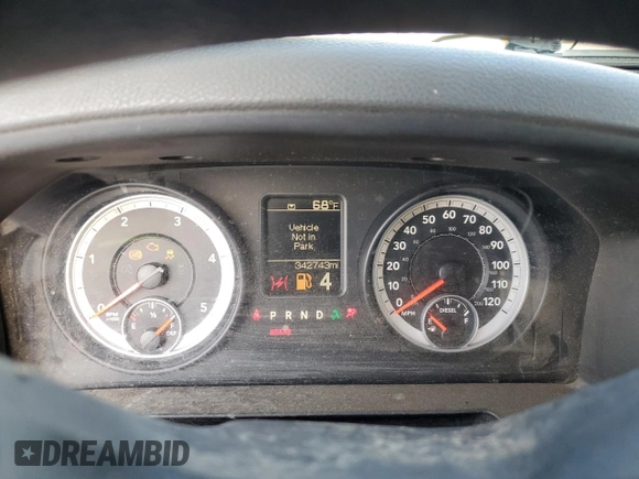 2013 Ram 2500 Tradesman with VIN 3C6UR5HL2DG516775, listed as a Copart auction lot 44323045 with 342,743 mi miles and Salvage Title. Bid and sale history available at carsss.com. Image 9.