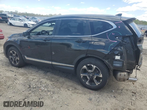 2017 Honda CR-V Touring with VIN 5J6RW1H93HL003929, listed as a Copart auction lot 53295705 with 67,097 mi miles and Salvage Title. Bid and sale history available at carsss.com. Image 2.