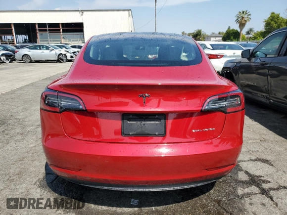 2022 Tesla Model 3 Long Range with VIN 5YJ3E1EB5NF287746, listed as a Copart auction lot 55124115 with 99,767 mi miles and Clean Title. Bid and sale history available at DreamBid. Image 6.