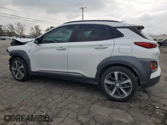 2019 Hyundai Kona Ultimate with VIN KM8K53A50KU218243, listed as a Copart auction lot 50928885 with 80,666 mi miles and Salvage Title. Bid and sale history available at DreamBid. Image 2.