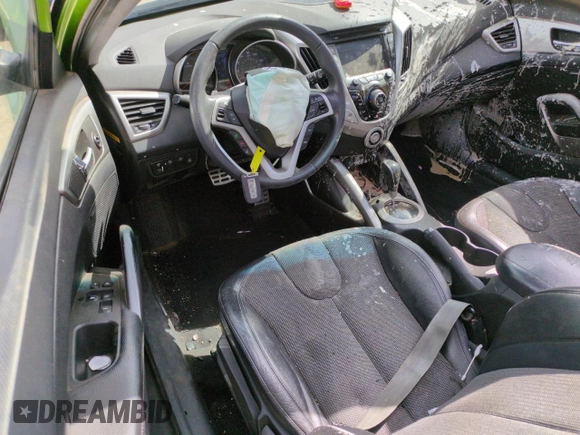 2012 Hyundai Veloster w/Black Int with VIN KMHTC6AD9CU048226, listed as a Copart auction lot 58824755 with 107,255 mi miles and Salvage title. Bid and sale history available at DreamBid. Image 8.