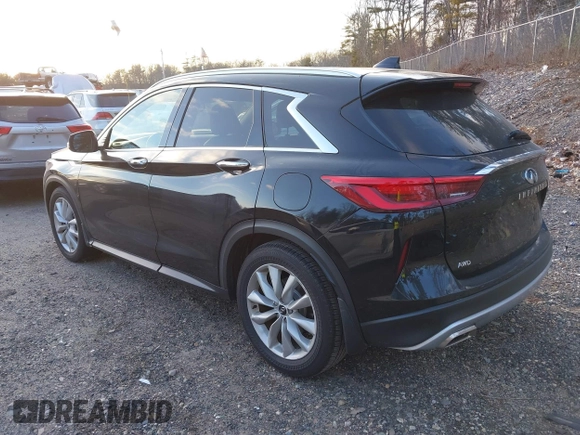 2019 Infiniti QX50 Luxe with VIN 3PCAJ5M34KF126269, listed as a IAAI auction lot 41278165 with 88,413 mi miles and . Bid and sale history available at DreamBid. Image 3.