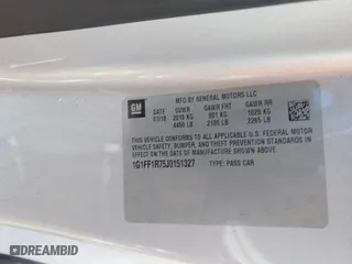 2018 Chevrolet Camaro 1SS with VIN 1G1FF1R75J0151327, listed as a IAAI auction lot 41307231 with 87,490 mi miles. Bid and sale history available at carsss.com. Image 9.