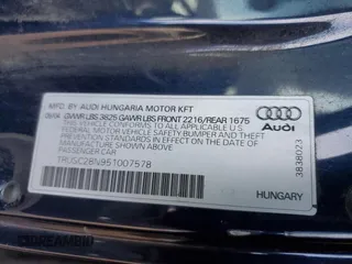 2005 Audi TT with VIN TRUSC28N951007578, listed as a Copart auction lot 86301094 with 141,694 mi miles and Salvage title. Bid and sale history available at DreamBid. Image 12.
