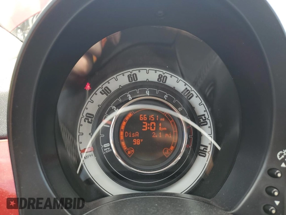 2015 FIAT 500 Pop z VIN 3C3CFFAR8FT545181, wystawiony jako Copart lot #61406525 z przebiegiem 66 151 mil mil oraz Szkoda całkowita • Salvage title. Historia ofert i sprzedaży dostępna na DreamBid. Obrazek 9.