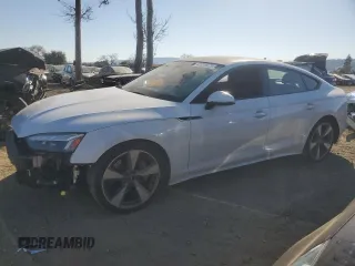 2020 Audi A5 Sportback Premium Plus with VIN WAUCNCF57LA001693, listed as a Copart auction lot 42255925 with 42,758 mi miles and Salvage Title. Bid and sale history available at carsss.com. Image 1.