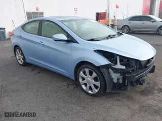 2012 Hyundai Elantra GLS with VIN KMHDH4AEXCU192161, listed as a IAAI auction lot 41646580 with 91,219 mi miles. Bid and sale history available at carsss.com. Image 1.