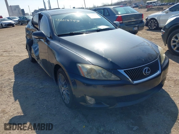 2009 Lexus IS 250 with VIN JTHCK262695031375, listed as a IAAI auction lot 42018757 with 170,000 mi miles and . Bid and sale history available at DreamBid. Image 1.