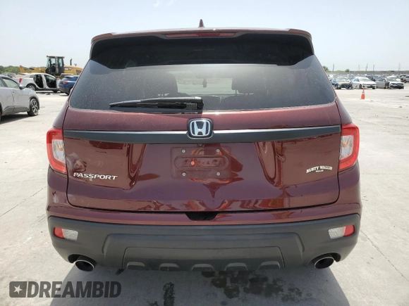 2021 Honda Passport EX-L with VIN 5FNYF7H50MB013526, listed as a Copart auction lot 65603644 with 44,745 mi miles and Salvage Title. Bid and sale history available at carsss.com. Image 6.