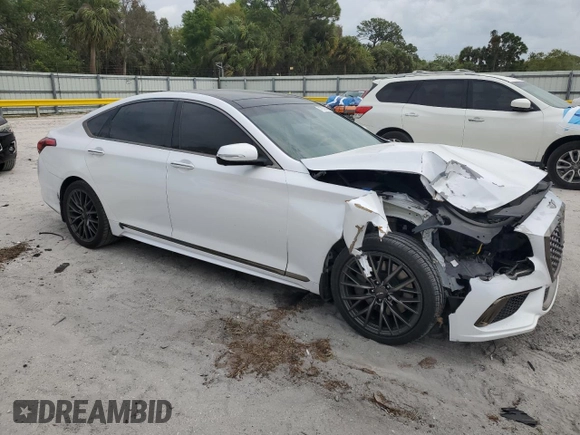 2019 Genesis G80 3.8L с VIN KMHGN4JE9KU288786, выставлен на аукционе Copart как лот 47578115 с пробегом 53 107 миль миль и На запчасти • Non repairable. История ставок и продаж доступна на DreamBid. Изображение 4.