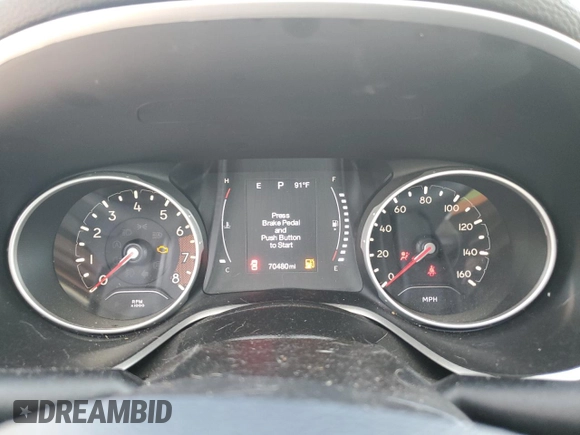 2019 Jeep Compass Altitude with VIN 3C4NJCBB6KT782474, listed as a Copart auction lot 53951275 with 70,480 mi miles and Non Repairable. Bid and sale history available at carsss.com. Image 9.