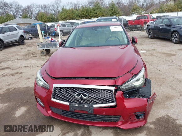 2014 Infiniti Q50 Sport with VIN JN1BV7AR4EM702549, listed as a IAAI auction lot 41803344 with 197,187 mi miles and . Bid and sale history available at carsss.com. Image 12.