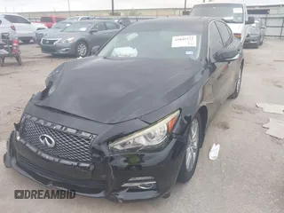 2015 Infiniti Q50 Premium with VIN JN1BV7AR6FM420057, listed as a IAAI auction lot 42045172 with 119,443 mi miles. Bid and sale history available at carsss.com. Image 16.