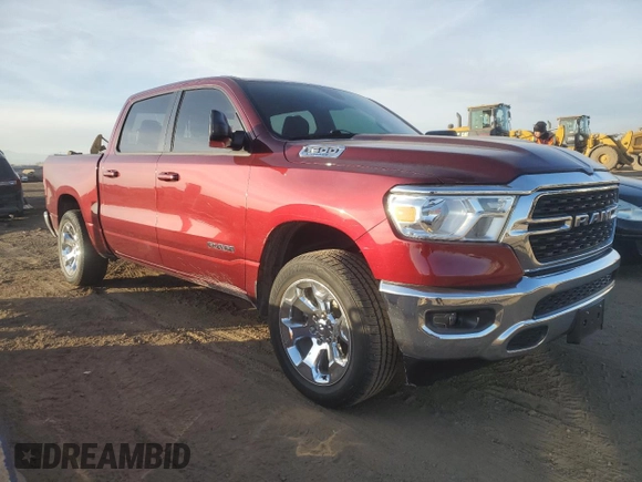 2022 Ram 1500 Big Horn with VIN 1C6RRFFG4NN412279, listed as a Copart auction lot 86359364 with 15,539 mi miles and Salvage Title. Bid and sale history available at carsss.com. Image 4.