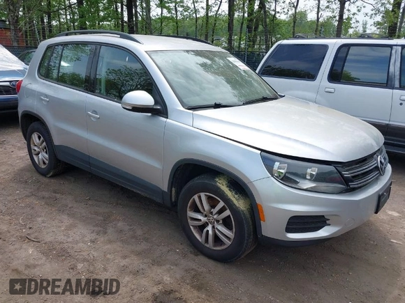 2016 Volkswagen Tiguan S with VIN WVGBV7AX1GW523335, listed as a IAAI auction lot 42091690 with 165,495 mi miles and . Bid and sale history available at DreamBid. Image 1.