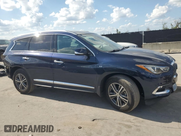 2020 Infiniti QX60 Signature Edition with VIN 5N1DL0MM5LC521896, listed as a Copart auction lot 56914625 with 67,367 mi miles and Salvage title. Bid and sale history available at DreamBid. Image 4.