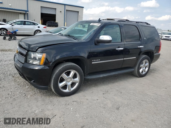 2014 Chevrolet Tahoe LTZ with VIN 1GNSKCE0XER228028, listed as a Copart auction lot 56971135 with 155,285 mi miles and Salvage title. Bid and sale history available at DreamBid. Image 1.