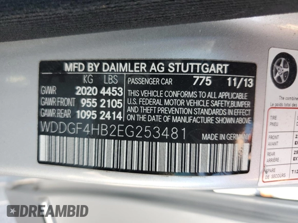 2014 Mercedes-Benz C 250 Sport with VIN WDDGF4HB2EG253481, listed as a Copart auction lot 50882175 with 132,494 mi miles and Salvage Title. Bid and sale history available at DreamBid. Image 15.