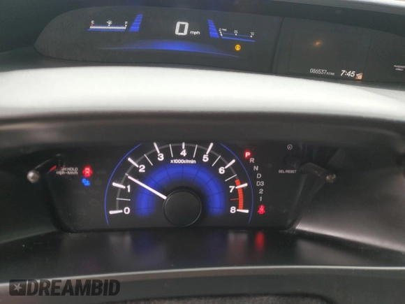 2013 Honda Civic LX with VIN 19XFB2F56DE097530, listed as a Copart auction lot 50644965 with 86,537 mi miles and Clean Title. Bid and sale history available at DreamBid. Image 9.