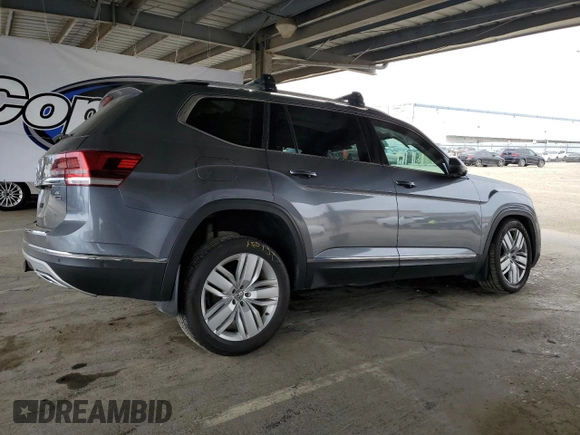 2018 Volkswagen Atlas SEL Premium with VIN 1V2NR2CA7JC576047, listed as a Copart auction lot 55309005 with 137,472 mi miles and Salvage title. Bid and sale history available at DreamBid. Image 3.