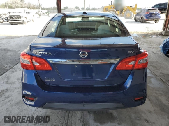 2017 Nissan Sentra SV with VIN 3N1AB7AP4HL638949, listed as a Copart auction lot 55046635 with 87,665 mi miles and Salvage Title. Bid and sale history available at DreamBid. Image 6.