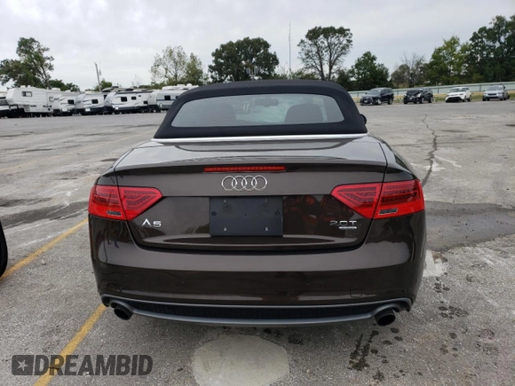2015 Audi A5 Premium Plus z VIN WAUMFAFH8FN001697, wystawiony jako Copart lot #72433534 z przebiegiem 24 346 mil mil oraz Szkoda całkowita • Salvage title. Historia ofert i sprzedaży dostępna na DreamBid. Obrazek 6.