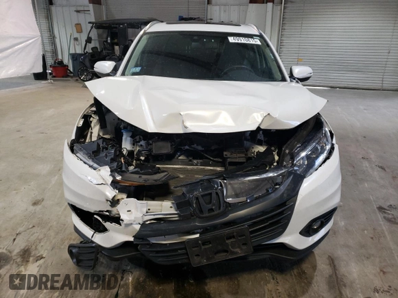 2022 Honda HR-V EX-L with VIN 3CZRU6H76NM736228, listed as a Copart auction lot 49910815 with 18,211 mi miles and Salvage Title. Bid and sale history available at carsss.com. Image 5.
