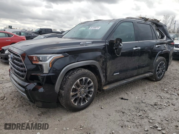 2023 Toyota Sequoia SR5 with VIN 7SVAAABA1PX001176, listed as a Copart auction lot 84160074 with 0 mi miles and Clean Title. Bid and sale history available at carsss.com. Image 1.