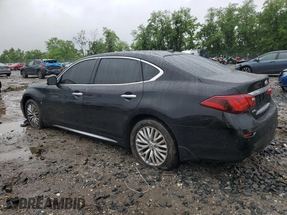 2016 Infiniti Q70 with VIN JN1BY1PRXGM721296, listed as a Copart auction lot 57843995 with 69,747 mi miles and Salvage title. Bid and sale history available at DreamBid. Image 2.