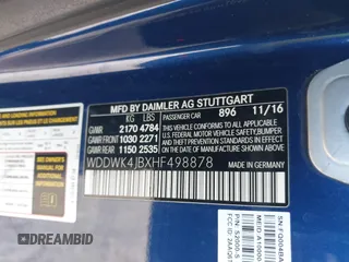 2017 Mercedes-Benz C 300 with VIN WDDWK4JBXHF498878, listed as a IAAI auction lot 41311095 with 77,541 mi miles and . Bid and sale history available at DreamBid. Image 9.