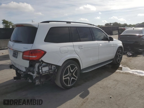 2019 Mercedes-Benz GLS 550 with VIN 4JGDF7DE6KB223645, listed as a Copart auction lot 61130865 with 105,894 mi miles and Salvage title. Bid and sale history available at DreamBid. Image 3.