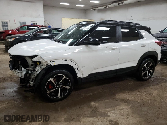 2022 Chevrolet TrailBlazer RS with VIN KL79MUSL4NB082057, listed as a Copart auction lot 47556905 with 23,567 mi miles and Salvage Title. Bid and sale history available at DreamBid. Image 1.