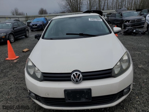 2011 Volkswagen Golf TDI with VIN WVWDM7AJXBW067825, listed as a Copart auction lot 84037684 with 143,121 mi miles and Salvage Title. Bid and sale history available at carsss.com. Image 5.