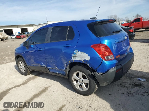 2016 Chevrolet Trax LS with VIN KL7CJNSB6GB758037, listed as a Copart auction lot 43401405 with 131,117 mi miles and Salvage Title. Bid and sale history available at carsss.com. Image 2.