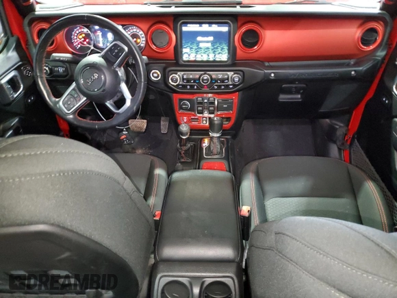 2021 Jeep Wrangler Unlimited Rubicon with VIN 1C4HJXFG4MW534666, listed as a Copart auction lot 47195485 with 7,092 mi miles and Salvage Title. Bid and sale history available at carsss.com. Image 8.