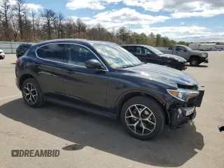 2019 Alfa Romeo Stelvio Ti with VIN ZASPAKBN1K7C67083, listed as a Copart auction lot 53003565 with 65,140 mi miles and Salvage title. Bid and sale history available at DreamBid. Image 4.