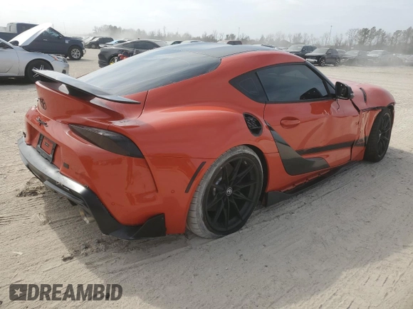 2024 Toyota Supra 3.0 with VIN WZ1DB0G06RW065738, listed as a Copart auction lot 44949385 with 2,633 mi miles and Salvage title. Bid and sale history available at DreamBid. Image 3.