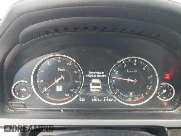 2014 BMW 7 Series 750i xDrive with VIN WBAYB6C56ED224880, listed as a Copart auction lot 72554084 with 115,146 mi miles and Salvage Title. Bid and sale history available at carsss.com. Image 9.