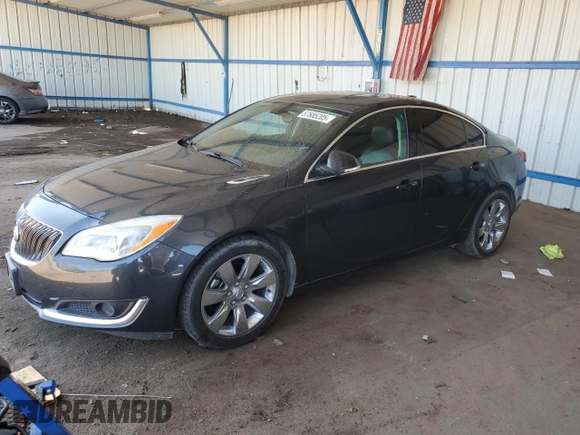 2015 Buick Regal Premium I z VIN 2G4GN5EX8F9297239, wystawiony jako Copart lot #57685205 z przebiegiem 81 480 mil mil oraz Szkoda całkowita • Salvage title. Historia ofert i sprzedaży dostępna na DreamBid. Obrazek 1.